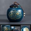 Flower Ceramic Travel Gaiwan Tea Set with Filter, Caddy & Luxury Bag - 6