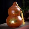 Tee-Aufbewahrungsdose aus Keramik im Zen-Design – Flaschenkürbis-Form Gourd-shaped Zen Pattern Pottery Tea Caddy for Loose Tea Storage - 2