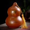 Tee-Aufbewahrungsdose aus Keramik im Zen-Design – Flaschenkürbis-Form Gourd-shaped Zen Pattern Pottery Tea Caddy for Loose Tea Storage - 5