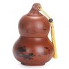 Tee-Aufbewahrungsdose aus Keramik im Zen-Design – Flaschenkürbis-Form Gourd-shaped Zen Pattern Pottery Tea Caddy for Loose Tea Storage - 4
