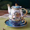 Klassisches Tea-for-One-Set aus Bone China mit botanischem Motiv und glänzendem Finish Classical Botanical Bone China Tea for One Set - Glossy Finish - 2