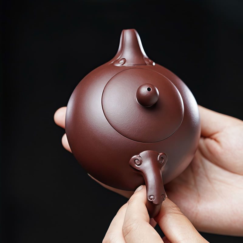 Handgefertigtes Yixing-Zisha-Teeset mit Wolkenmotiv Cloud Motif Handcrafted Yixing Purple Clay Tea Set - 2