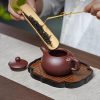 Handgefertigtes Yixing-Zisha-Teeset mit Wolkenmotiv Cloud Motif Handcrafted Yixing Purple Clay Tea Set - 4
