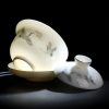 Chinesisches Gaiwan-Teeservice mit Kranich-Motiv für Gongfu Cha Crane Chinese Gaiwan Tea Set for Gongfu Cha - Authentic Ceramic Tea Ceremony - 5