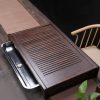 Kung-Fu-Teetablett aus Ebenholz mit Schubladen-Wasserspeicher & Abfluss Ebony Wood Drawer Kung Fu Tea Tray with Water Storage & Drainage - 1
