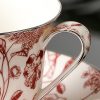 Classic Athenian Rose Teacup Set - Porcelain with Gold Accents - 2