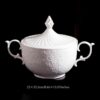 Geschirrset aus feinstem Bone China mit weißem Reliefdekor INGRI White Embossed Bone China Dinnerware Set | Handcrafted Luxury - 23