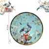 Blue Phoenix Bone China Dinnerware Set - Hand-Painted Gold Rims - 12