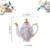 Blue Phoenix Bone China Dinnerware Set - Hand-Painted Gold Rims - 24