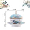 Blue Phoenix Bone China Dinnerware Set - Hand-Painted Gold Rims - 26