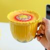 Handbemalte Sonnenblumen-Keramiktasse mit Blatthenkel und Deckel Hand-Painted Sunflower Ceramic Mug with Leaf Handle & Lid - 4