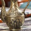 Prunkvolles türkisches Tee-Set aus Zinklegierung mit Tablett Embossed Zinc Alloy Turkish Tea Set with Tray | Palace Collection - 3