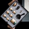 Japanisches Gongfu-Teeservice „Gelber Lotus“ aus Keramik mit Tablett Yellow Lotus Ceramic Japanese Gongfu Tea Set with Tray | Elegant Tea Ceremony - 6