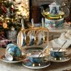 Englisches Teeservice „Blue Bird“ aus Bone China mit Stövchen Blue Bird English Tea Set: Bone China with Warmer - 6