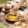 Handbemaltes Fine Bone China Geschirr-Set „Jungle Party“ mit Goldakzenten INGRI Jungle Party Bone China Dinnerware Set | Hand-Painted - 4