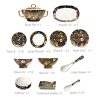Handbemaltes Fine Bone China Geschirr-Set „Jungle Party“ mit Goldakzenten INGRI Jungle Party Bone China Dinnerware Set | Hand-Painted - 5