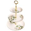 3-stufige Etagere aus Bone China mit handbemaltem Kamelien-Dekor Hand-Painted Camellia Bone China 3-Tier Cake Stand - 6