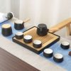 Japanisches Gongfu-Teeservice aus schwarzer Keramik mit Tablett Black Ceramic Japanese Gongfu Tea Set with Tray | Tea Ceremony Essentials - 8
