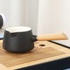 Japanisches Gongfu-Teeservice aus schwarzer Keramik mit Tablett Black Ceramic Japanese Gongfu Tea Set with Tray | Tea Ceremony Essentials - 3