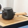 Japanisches Gongfu-Teeservice aus schwarzer Keramik mit Tablett Black Ceramic Japanese Gongfu Tea Set with Tray | Tea Ceremony Essentials - 2