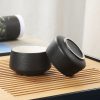 Japanisches Gongfu-Teeservice aus schwarzer Keramik mit Tablett Black Ceramic Japanese Gongfu Tea Set with Tray | Tea Ceremony Essentials - 4