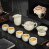 Chinesisches Gongfu-Tee-Set aus Ru-Keramik mit Teekanne Ru Kiln Chinese Gongfu Ceramic Tea Set with Teapot | Elegant - 5