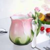 Tasse aus feinem Bone China mit Rosenknospen-Henkel und Blütenlöffel Rose Bone China Mug with Flower Handle & Spoon - Elegant Gift - 2