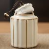 Floral Ru Kiln Ceramic Gaiwan Travel Tea Set | Elegant Chinese Tea Service - 4