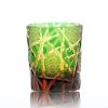 Handgefertigtes Edo-Kiriko Whiskyglas „Amber Black Lightning“ mit Holzbox Edo Kiriko Amber Black Lightning Whisky Glass with Wooden Box - 12