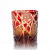 Handgefertigtes Edo-Kiriko Whiskyglas „Amber Black Lightning“ mit Holzbox Edo Kiriko Amber Black Lightning Whisky Glass with Wooden Box - 9