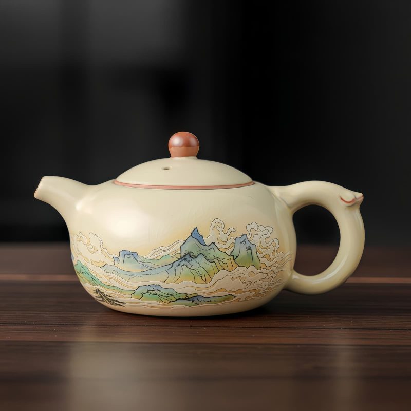 Mountain-range Chinese Gongfu Tea Set Porcelain | Elegant Tea Ceremony Collection - 2