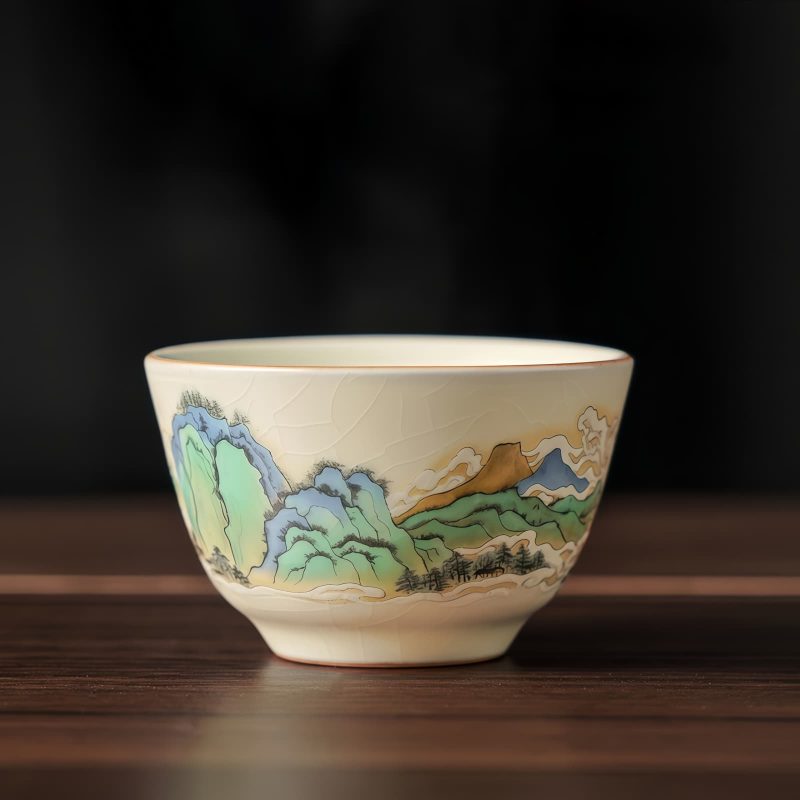 Mountain-range Chinese Gongfu Tea Set Porcelain | Elegant Tea Ceremony Collection - 5