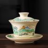 Mountain-range Chinese Gongfu Tea Set Porcelain | Elegant Tea Ceremony Collection - 1