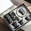 Chinesisches Gongfu-Teeservice aus Keramik – Schwarz-Gold mit Glanzfinish Luxury Black Gold Ceramic Chinese Gongfu Tea Set - Glossy Finish - 5