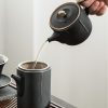 Chinesisches Gongfu-Teeservice aus Keramik – Schwarz-Gold mit Glanzfinish Luxury Black Gold Ceramic Chinese Gongfu Tea Set - Glossy Finish - 2