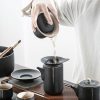 Chinesisches Gongfu-Teeservice aus Keramik – Schwarz-Gold mit Glanzfinish Luxury Black Gold Ceramic Chinese Gongfu Tea Set - Glossy Finish - 3