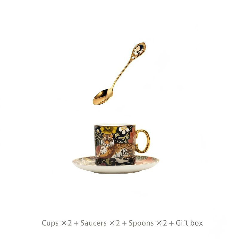 Handgefertigtes & handbemaltes Bone-China-Teeservice „Jungle Party“ INGRI Jungle Party Bone China Tea Set - Luxury Rainforest Collection - 9