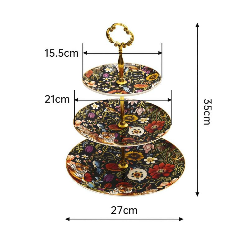 Handgefertigtes & handbemaltes Bone-China-Teeservice „Jungle Party“ INGRI Jungle Party Bone China Tea Set - Luxury Rainforest Collection - 14