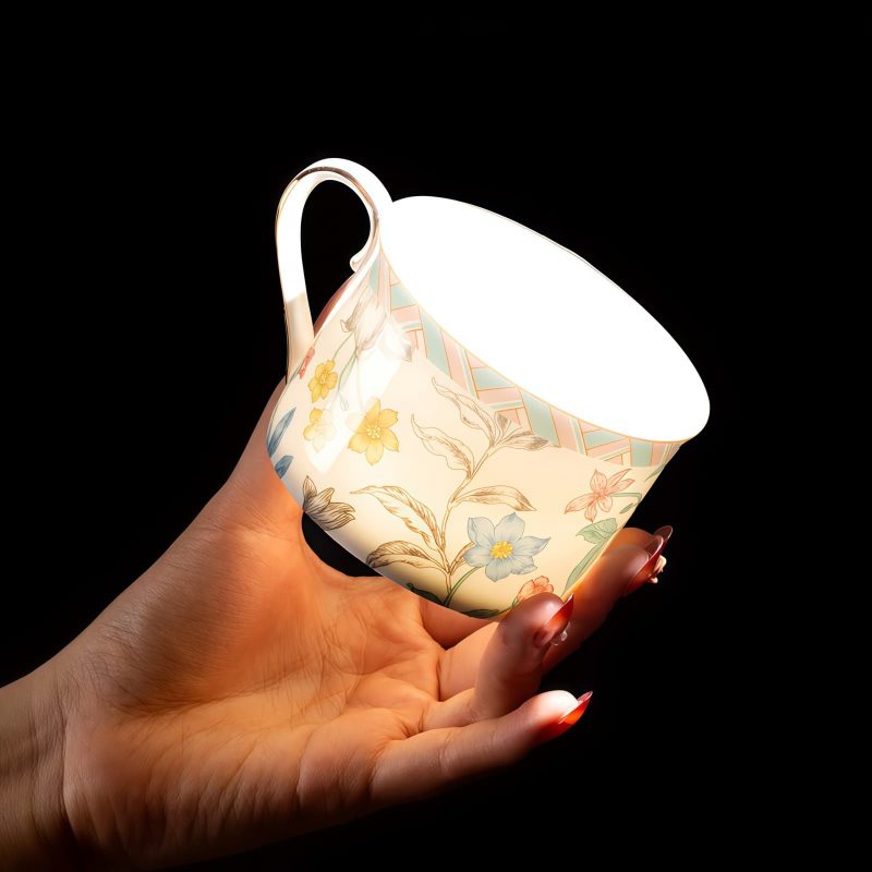 Milan Garden Teeservice aus Bone China – Englisches Teekannen-Set mit blau-rosa Chrysanthemen Milan Garden Bone China Teapot Set - English Style Chrysanthemum - 5