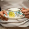 Milan Garden Teeservice aus Bone China – Englisches Teekannen-Set mit blau-rosa Chrysanthemen Milan Garden Bone China Teapot Set - English Style Chrysanthemum - 4