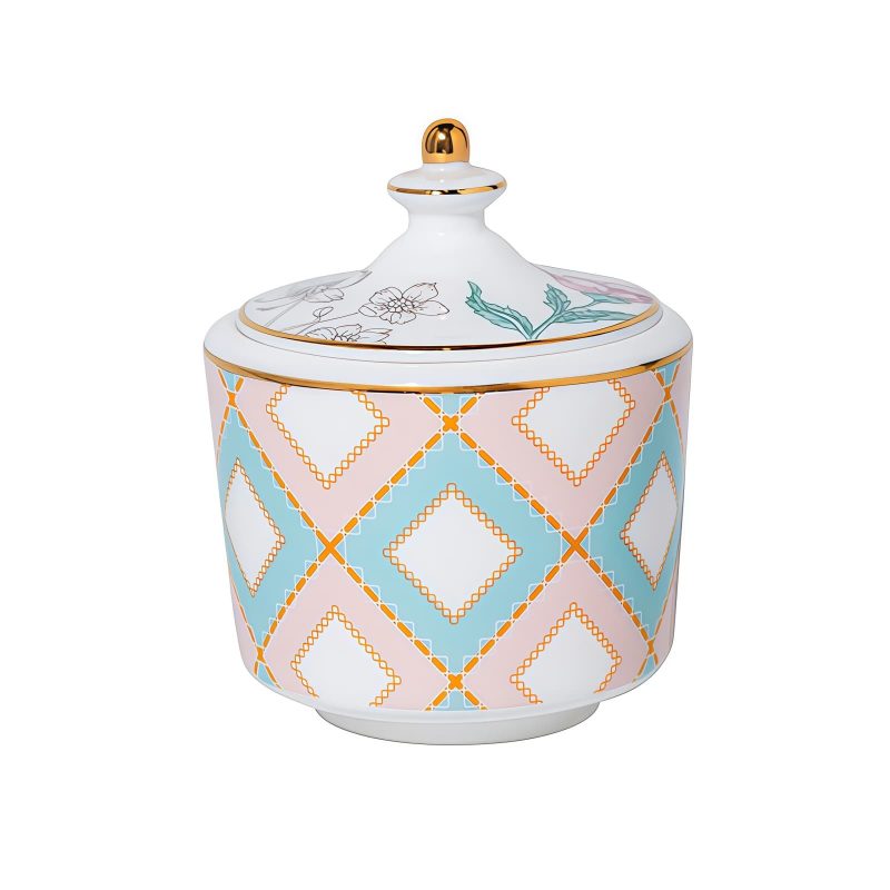 Milan Garden Teeservice aus Bone China – Englisches Teekannen-Set mit blau-rosa Chrysanthemen Milan Garden Bone China Teapot Set - English Style Chrysanthemum - 8
