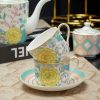 Milan Garden Teeservice aus Bone China – Englisches Teekannen-Set mit blau-rosa Chrysanthemen Milan Garden Bone China Teapot Set - English Style Chrysanthemum - 3