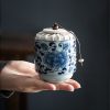 Traditionelles japanisches Keramik-Teeset in Blau-Weiß mit Tablett Blue & White Japanese Traditional Ceramic Tea Set with Tray - 5