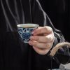Traditionelles japanisches Keramik-Teeset in Blau-Weiß mit Tablett Blue & White Japanese Traditional Ceramic Tea Set with Tray - 4
