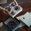 Traditionelles japanisches Keramik-Teeset in Blau-Weiß mit Tablett Blue & White Japanese Traditional Ceramic Tea Set with Tray - 7