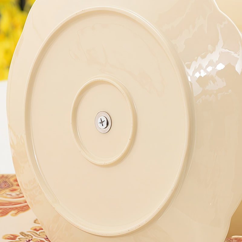 Dreistöckige Porzellan-Etagere „Vintage Rose“ mit goldener Metallstange Vintage Rose 3-Tiered Porcelain Cake Stand with Gold Pole - 4