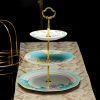 Etagere „Milan Garden“ – Floraler Cupcake-Ständer aus Bone China in Blau & Rosa Milan Garden Floral Bone China Cupcake Stand - Blue & Pink - 1