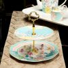 Etagere „Milan Garden“ – Floraler Cupcake-Ständer aus Bone China in Blau & Rosa Milan Garden Floral Bone China Cupcake Stand - Blue & Pink - 3