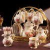 Vintage English Rose Porcelain Tea Set | Elegant Teapot & Cups - 6