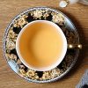 Tea-for-One-Set aus Bone China mit gelbem Vintage-Blumenmuster Yellow Floral Vintage Bone China Tea for One Set - 6